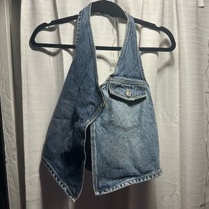 Denim Halter Top